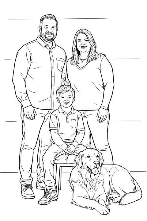 The sample photo drawn in the Classic style