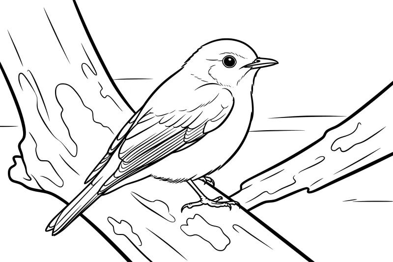 A coloring page drawn from a photo